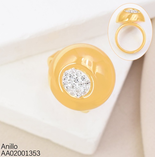 [AA02001353] ANILLO RD INFLADO CON ZIRCONIAS CENTRO