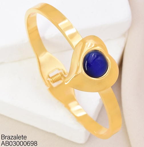 [AB03000698] BRAZALETE CORAZON CENTRO RD. AZUL.