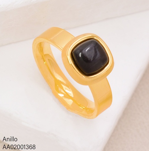[AA02001368] ANILLO CUADRO NEGRO PQ.