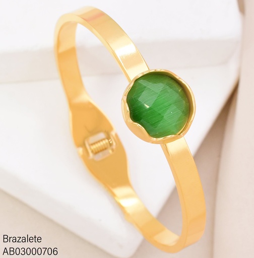 [AB03000706] BRAZALETE PIEDRA RD VERDE