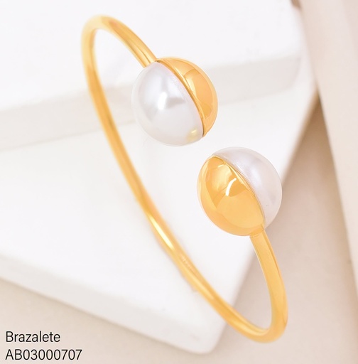 [AB03000707] BRAZALETE PERLA RD  BLANCO