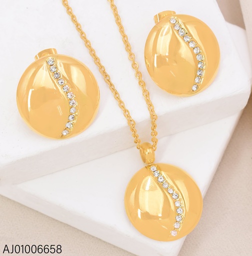 [AJ01006658] SET RD C/LINEA CURVA ZIRCONIAS