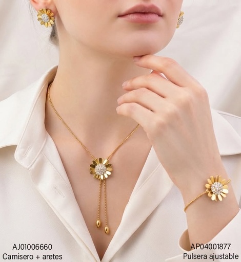 [AP04001877] PULSERA FLOR CENTRO ZIRCONIAS