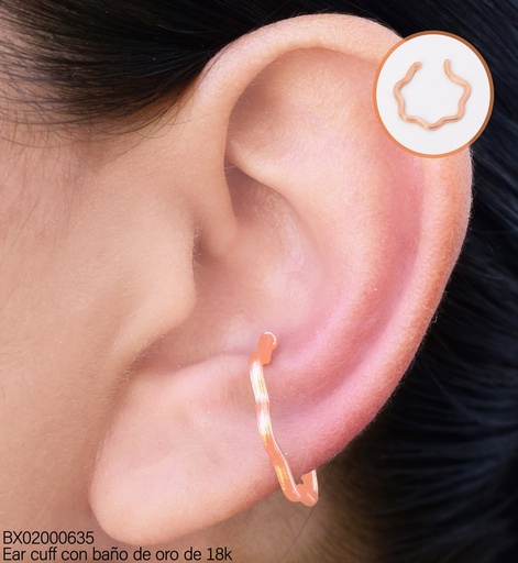 [BX02000635] EAR CUFF OVALADO LISO (X.JL) XUPING