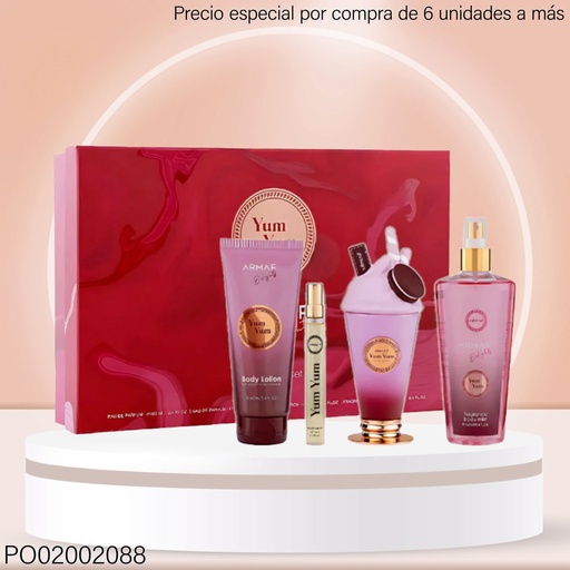[PO02002088] ESTUCHE 4PCS PERFUMES YUM YUM DELIGHTS GIFT 100/10/100/250  ARMAF