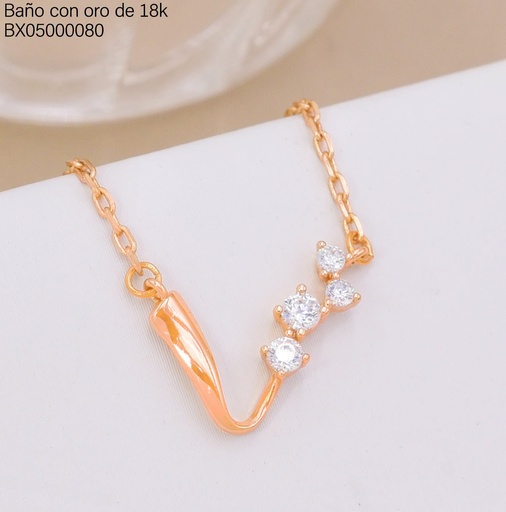 [BX05000080] CADENA TRAD "V"C/ZIRCONIAS X1394-4 (X.JL) XUPING