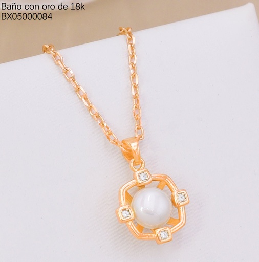 [BX05000084] CADENA TRAD.DIJE CROQUI CUADRO C/PERLA X1309-4 (X.JL) XUPING