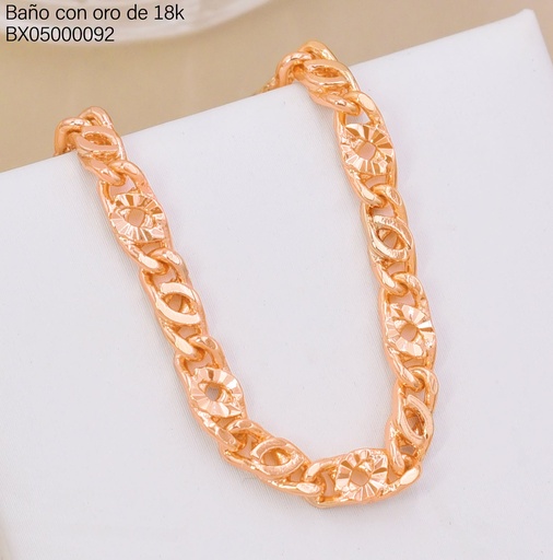 [BX05000092] CADENA MARTILLADA,ESLAB.CON GRABADOS (X.JL) XUPING