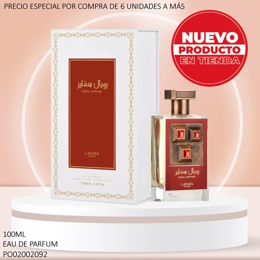 [PO02002092] PERFUME ROYAL SAPPHIRE LATTAFA PRIDE 100ML EDP