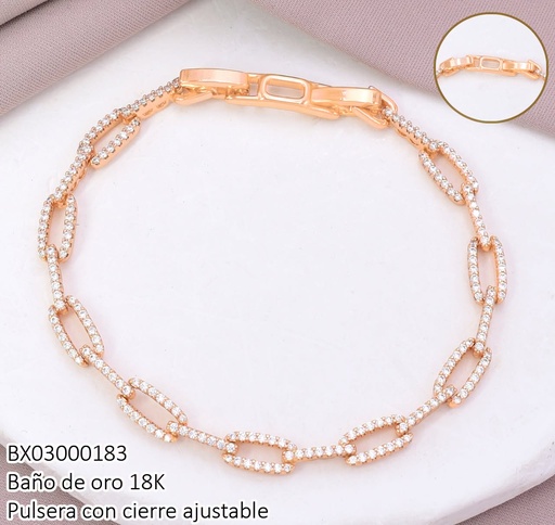 [BX03000183] PULSERA CROQUI RECT. ZIRC. (X.JL) XUPING