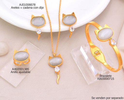 [AB03000715] BRAZALETE GATO/GRIS 12895AJIA-308