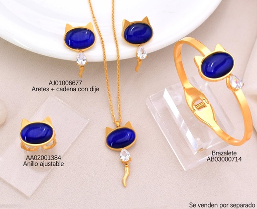[AJ01006677] SET GATO/AZUL 12897AJIA-308