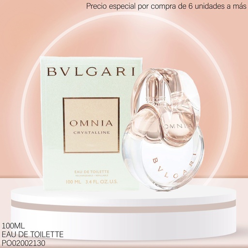 [PO02002130] PERFUME OMNIA CRYSTALLINE BVLGARI EDT 100ML