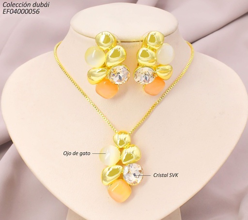 [EF04000056] SET DUBAI RACIMO PIEDRAS VARIAS-DOR. T112120A FD26269 (DUB1)