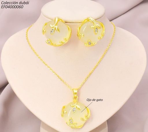 [EF04000060] SET DUBAI RD.BLANCO C/DETALLES RAMAS DOR.T113375A FD26315(DUB1)