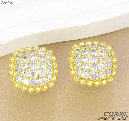 [EF02000091] ARETES DUBAI ROMBO PELOTITAS/ZIRCONIAS T804633E (DUB1)