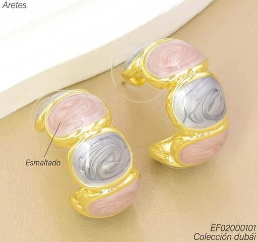 [EF02000101] ARETES DUBAI "C" 5 PIEDRAS CD.COL.T115379E  (DUB1)
