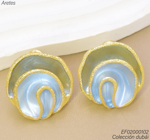 [EF02000102] ARETES DUBAI ROSA CELESTE PLIEGOS DORADOS T114566E (DUB1)