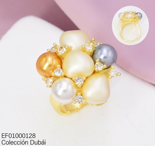 [EF01000128] ANILLO FRANCES PERLAS COLORES/ ZIRC. FD26419 (DUB1)