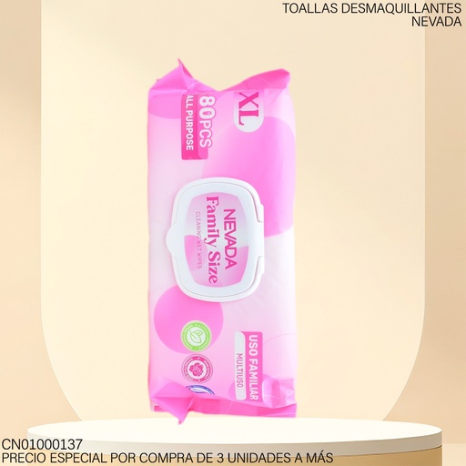 [CN01000137] TOALLAS USO FAMILIAR NEVADA 80PCS XL NV90175