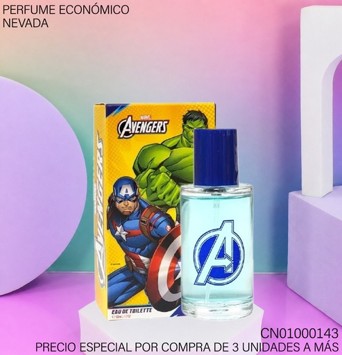 [CN01000143] PERFUME NEVADA AVENGERS MARVEL EDT 50ML MR02055