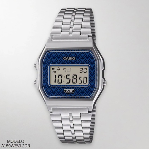 [A159WEVJ-2DR] RELOJ CASIO DIGITAL A159WEVJ-2DR METAL PLAT.