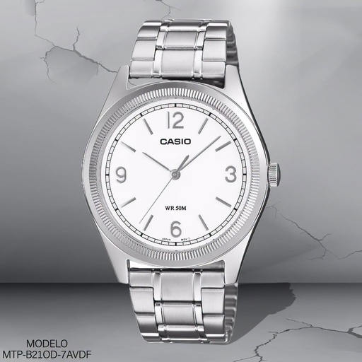 [MTP-B210D-7AVDF] RELOJ CASIO ANALOGO MTP-B210D-7AVDF METAL PLAT.