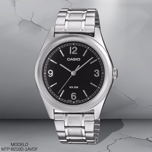 [MTP-B210D-1AVDF] RELOJ CASIO ANALOGO MTP-B210D-1AVDF METAL PLAT.