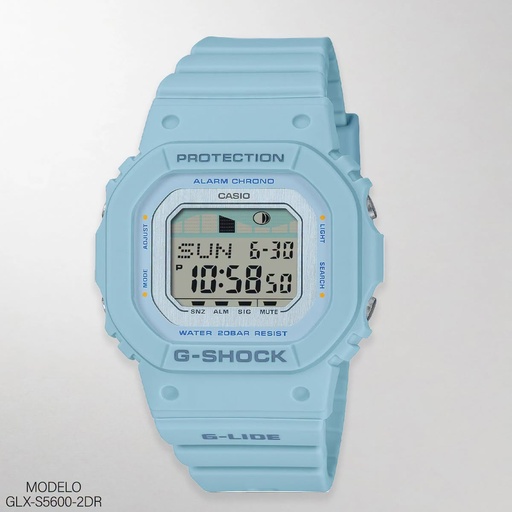 [GLX-S5600-2DR] RELOJ CASIO G-SHOCK DIGITAL CAB. GLX-S5600-2DR SILICON CELESTE