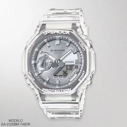 [GA-2100BM-7A8DR] RELOJ CASIO G-SHOCK ANA/DIG CAB. GA-2100BM-7A8DR RESINA TRANSP