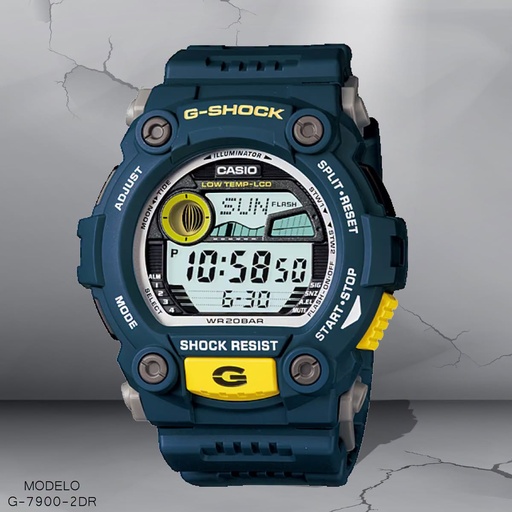 [G-7900-2DR] RELOJ CASIO G-SHOCK DIGITAL CAB.G-7900-2DR RESINA NEGRA