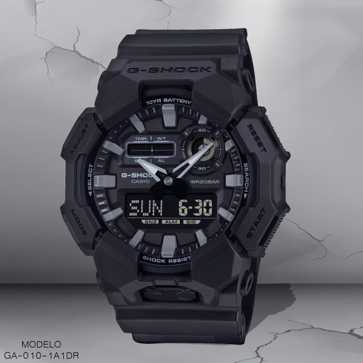 [GA-010-1A1DR] RELOJ CASIO G-SHOCK ANA/DIG CAB.GA-010-1A1DR RESINA NEGRA