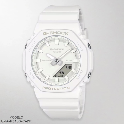 [GMA-P2100-7ADR] RELOJ CASIO G-SHOCK ANA/DIG DAM. GMA-P2100-7ADR RESINA BLANCA
