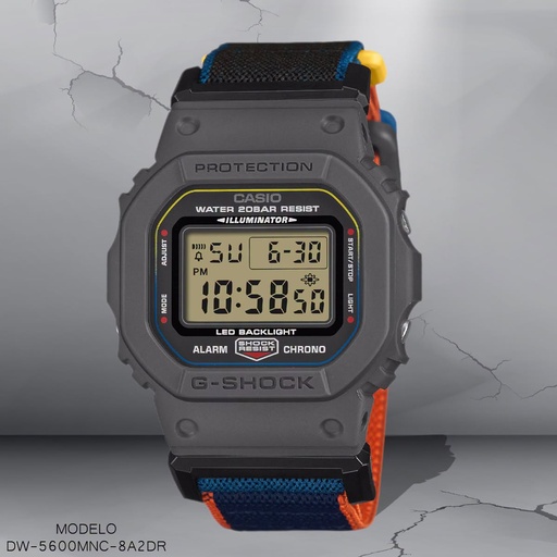 [DW-5600MNC-8A2DR] RELOJ CASIO G-SHOCK CAB. DW-5600MNC-8A2DR (3525) RESINA NEGRO