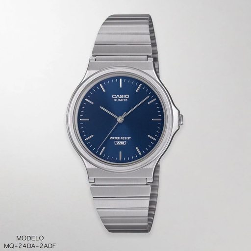 [MQ-24DA-2ADF] RELOJ CASIO ANALOGO UNI.MQ-24DA-2ADF METAL PLAT.