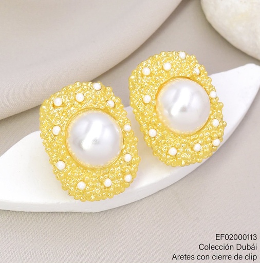 [EF02000113] ARETES DUBAI MEDIA PERLA BASE CORRUGADA T116707E/FD26638