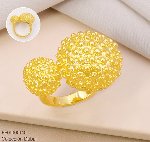 [EF01000140] ANILLO DUBAI AJUST.2 RD C/PELOTITAS T116789R/FD26542