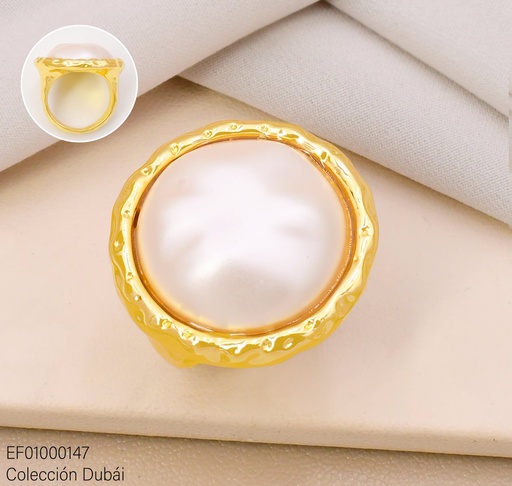 [EF01000147] ANILLO DUBAI RD.DOR C/BLANCO T117429R/FD26422