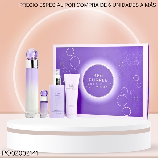 [PO02002141] ESTUCHE PERFUMES PERRY ELLIS 360 PURPLE FOR WOMEN 100ML/118ML/90ML /7.5ML
