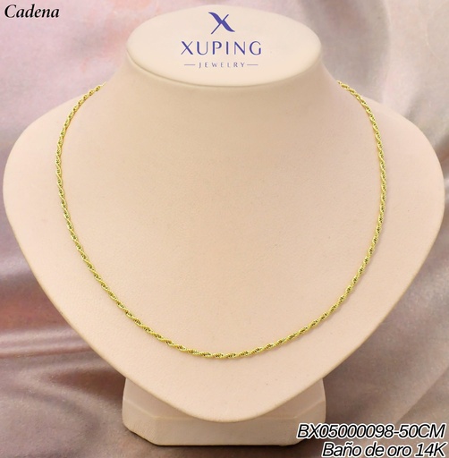[BX05000098] CADENA BAÑO DE ORO 14K. XUPING CORDON CHINO FINO L:50CM (XAG)