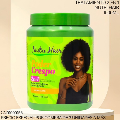 [CN01000156] TRATAMIENTO/CREMA NUTRI HAIR PODER CRESPO 2EN1 NH92308 1000ML