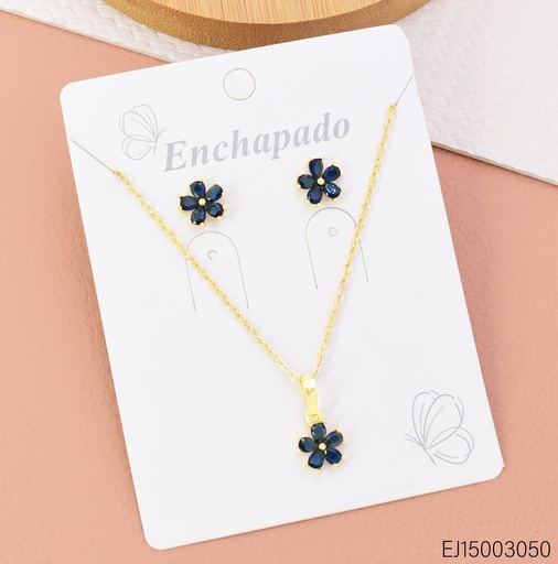 [EJ15003050] SET FLOR ZIRC. AZUL SE1589-144 (INV526)
