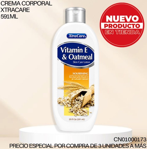 [CN01000173] CREMA CORPORAL XTRACARE VITAMIN E & OATMEAL 591ML