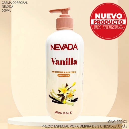 [CN01000174] CREMA CORPORAL NEVADA VANILLA 500ML NV02989
