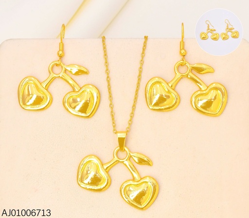 [AJ01006713] SET CORAZON CEREZAS HOJA SA1347-143 (INV526)