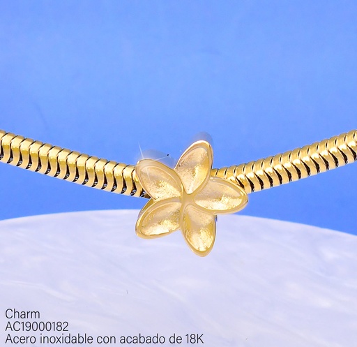 [AC19000182] CHARMS ACERO INOX. ACABADO 18K. SACUANJOCHE (15) VE26