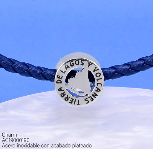 [AC19000190] CHARMS ACERO INOX. ACABADO PLAT. T/L VOLCANES (21) VE26