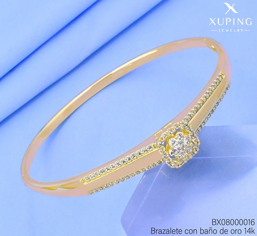 [BX08000016] BRAZALETE BAÑO DE ORO 14K. XUPING ANILLO SOLITARIO SYX-7428BW-60MM 27AGOS(XP)