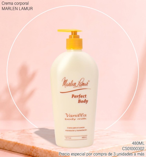 [CS01000302] CREMA MARLEN LAMUR VANILLA 480ML 10003G