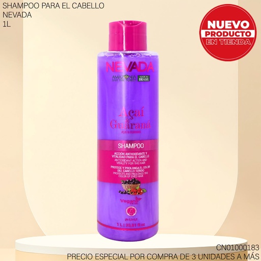 [CN01000183] SHAMPOO NEVADA 1L ACAI & GUARANA 344